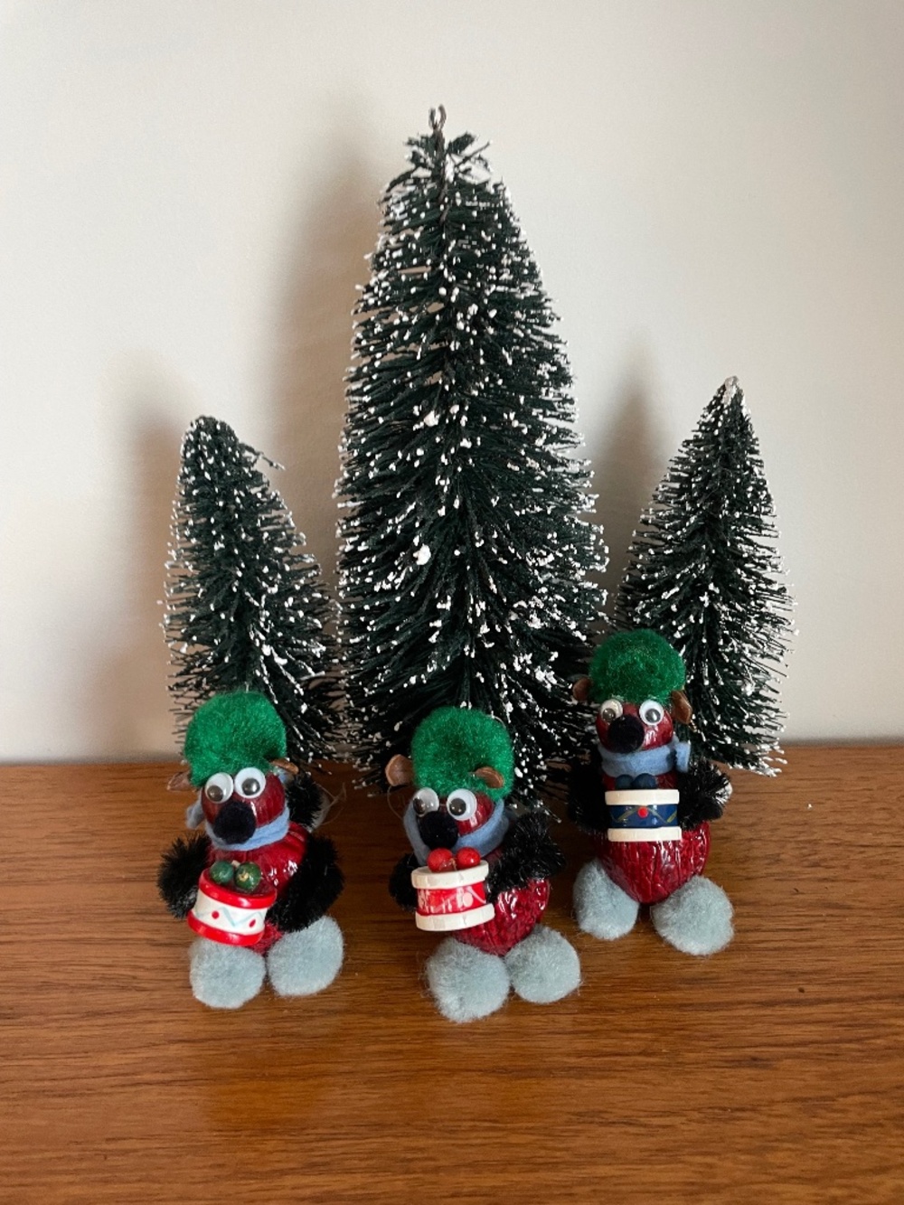 3 drummers Christmas ornaments